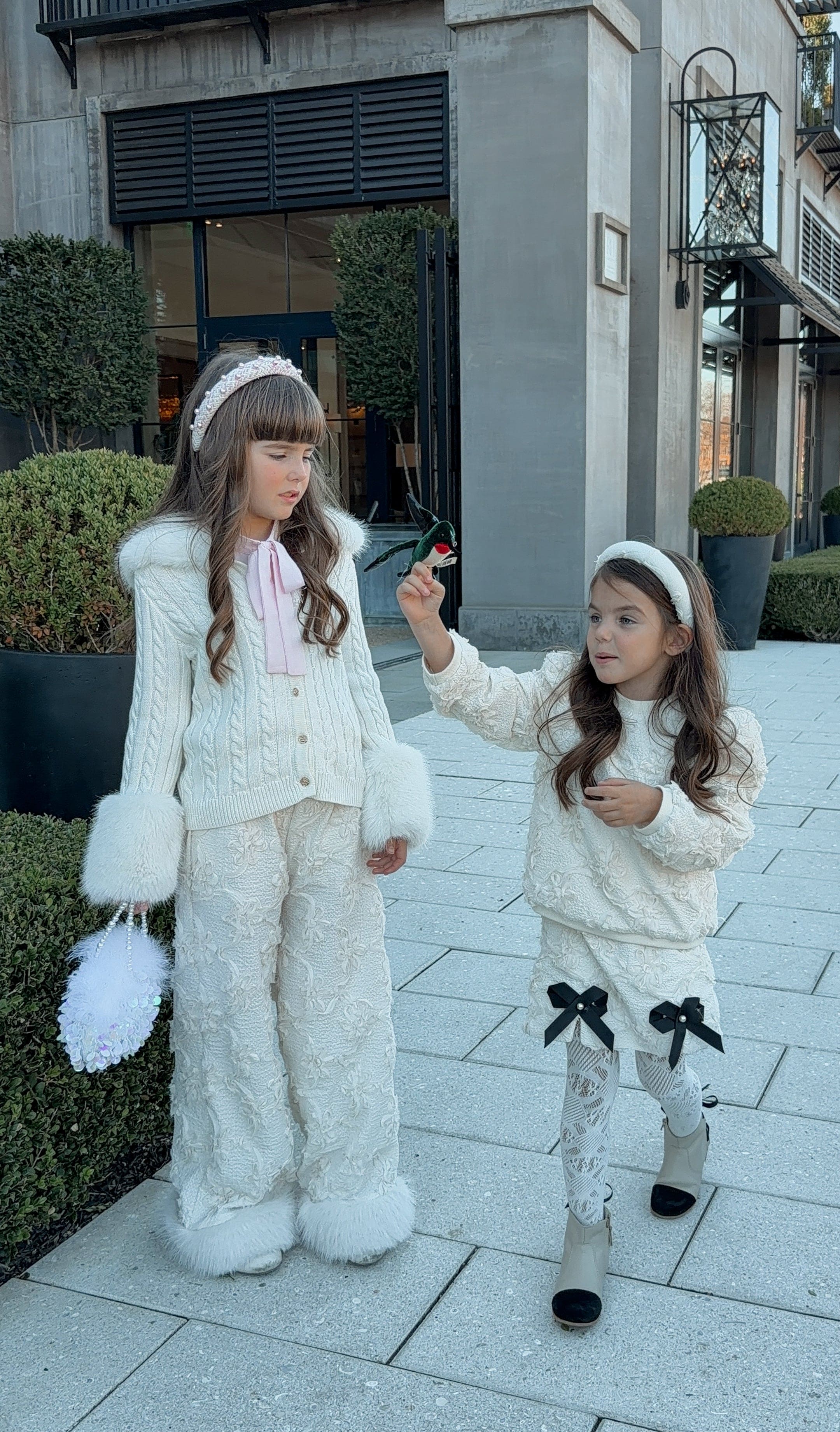 Ava Ivory Flower Wide Leg Pants