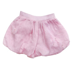 Pink Butterfly Bubble Linen Shorts