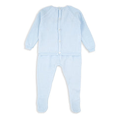 Celeste Knitted Diamond  Print Cotton Baby Set
