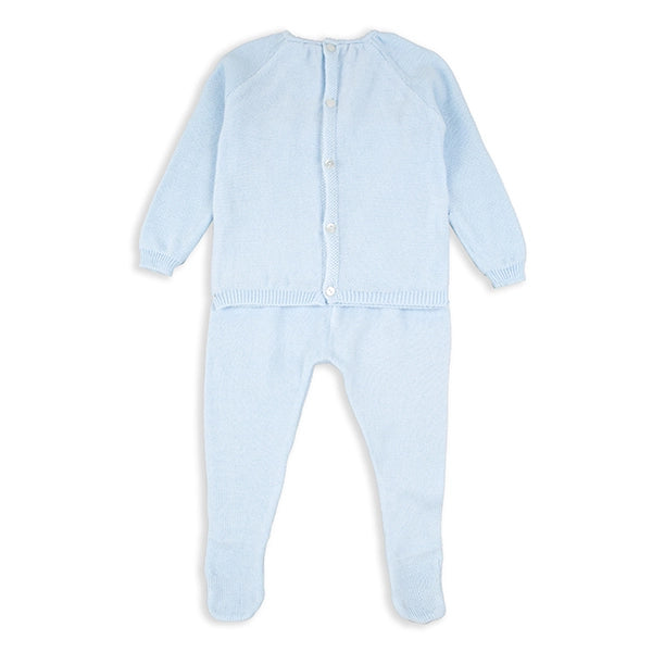 Celeste Knitted Diamond  Print Cotton Baby Set