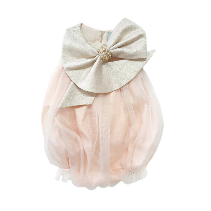 Jackie Peach Tulle Romper