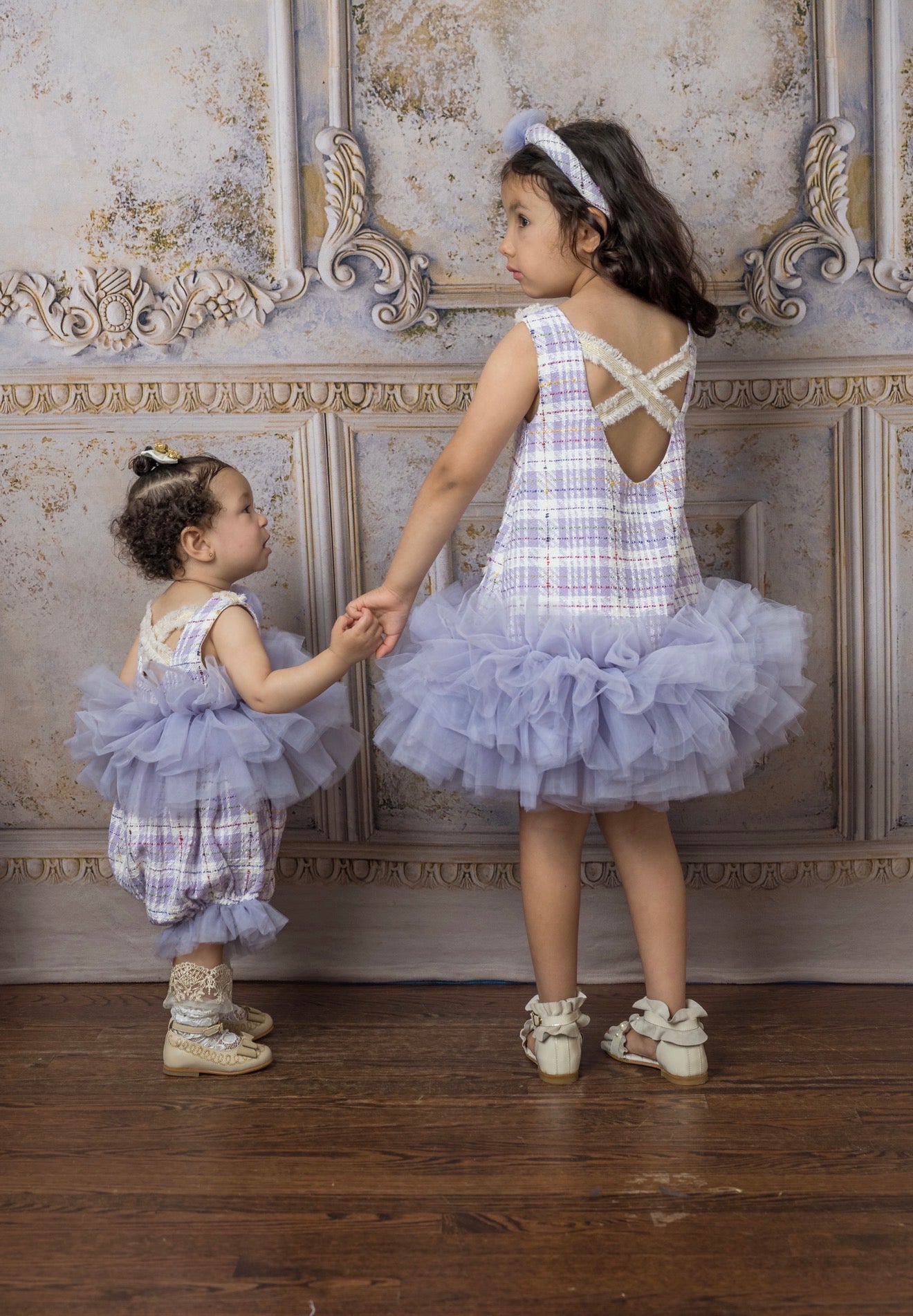 Violet Tweed and Tulle Romper - Petite Maison Kids