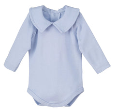 Baby Blue Cotton Baby Bodysuit