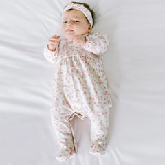 Kylie Girls Floral Print Babygrow & Hairband Set