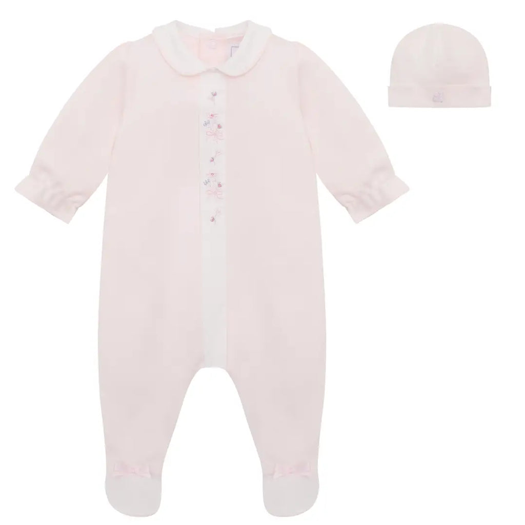 Loretta Girls Pink Pretty Babygrow & Hat