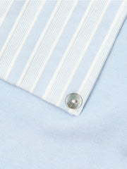 Brushed Baby Blue Cotton Babygrow