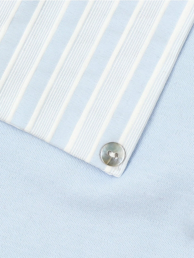 Brushed Baby Blue Cotton Babygrow