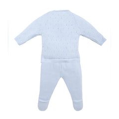 Baby Light Blue Cotton 3 Piece Set