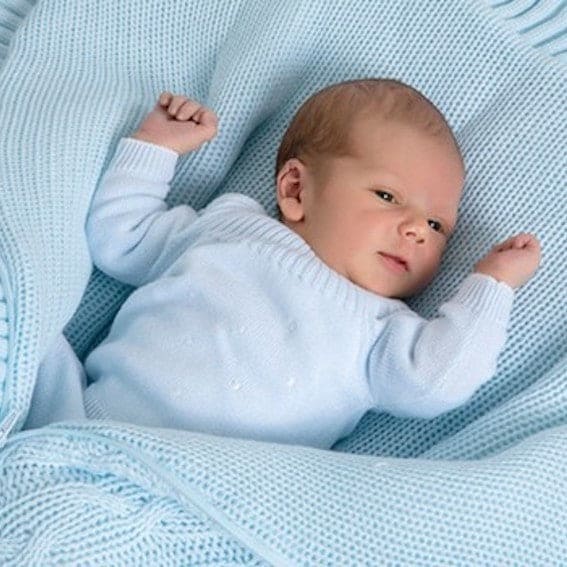 Celeste Blue Baby Braided Swaddling Sack