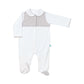 White and Grey Baby Cotton Babygrow