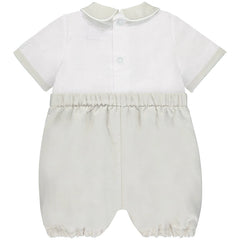 Sawyer Baby Boys White and Beige Outfit Set