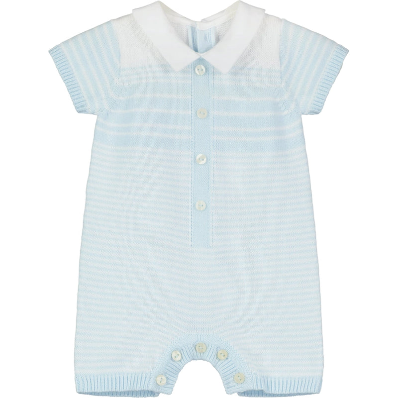 Fabian Blue Knitted Boys Romper