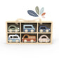 Car Display Case with 6 Vehicles Toy