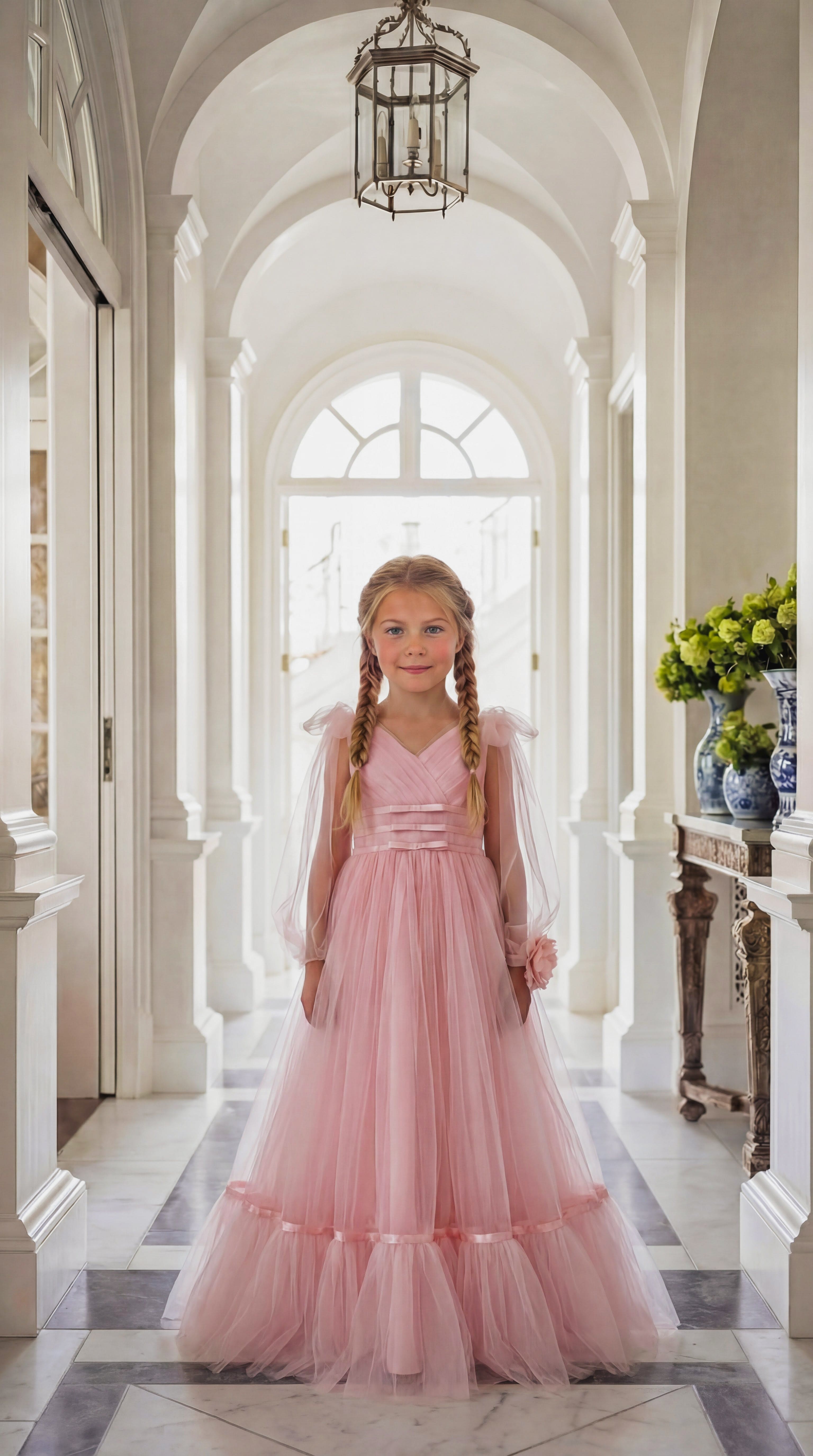 Camila Light Pink Tulle Gown