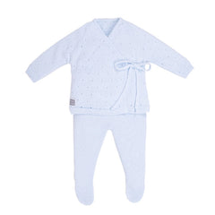 Baby Light Blue Cotton 3 Piece Set