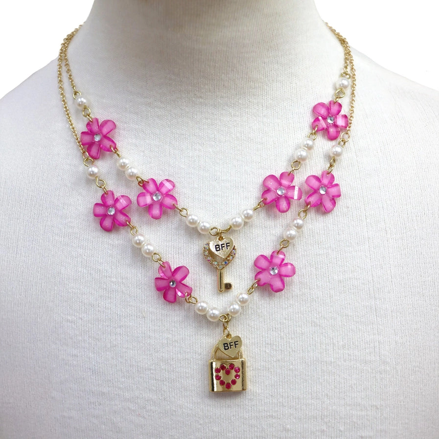 Best Friends Forever Lock & Key Necklace Set
