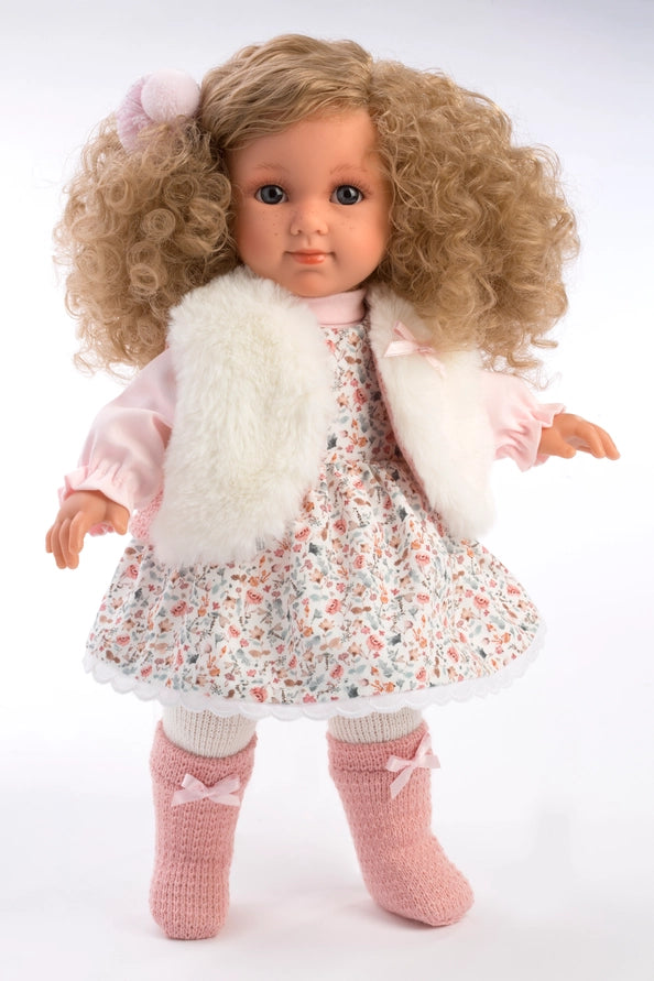 Soft Body Fashion Doll Elena — 13.8 in Blonde Ringlet Curls Doll