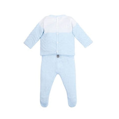 Alfa White and Baby Blue Cotton Set