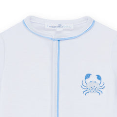 Little Crawlers Footie — Light Blue Pima Cotton Baby Footie