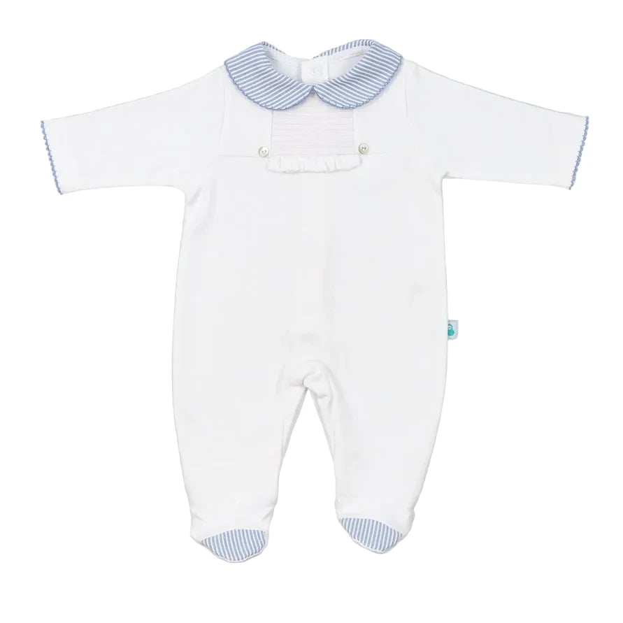 Baby Onesie Babygrow Made of Cotton with Striped Collar