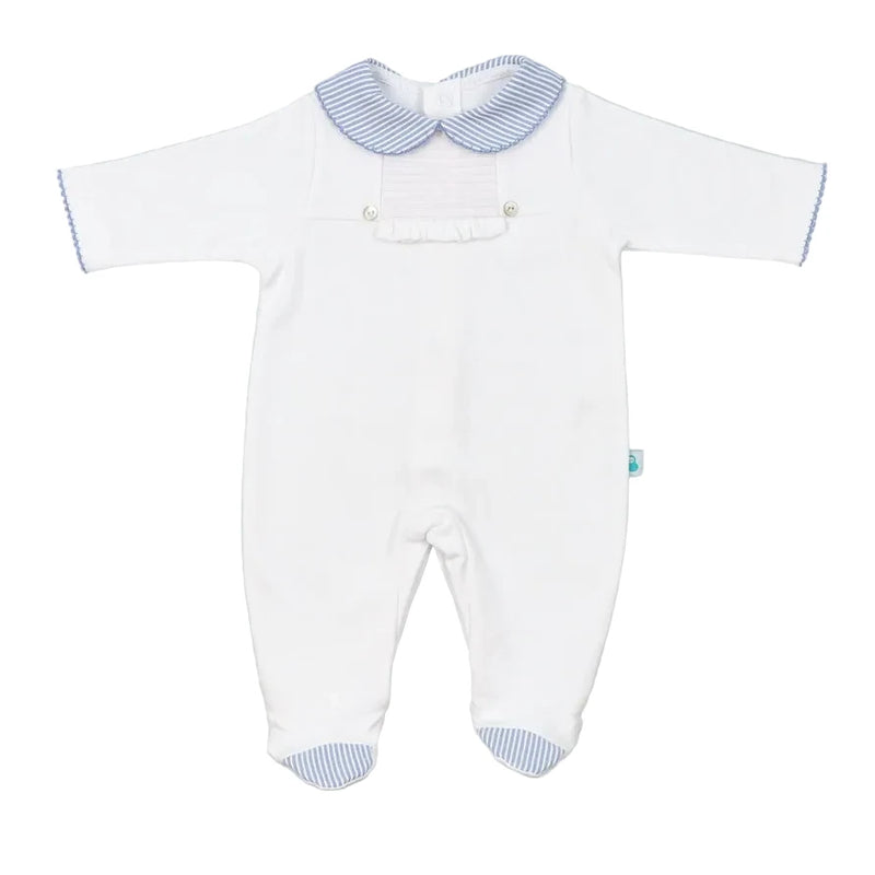 Baby Onesie Babygrow Made of Cotton with Striped Collar