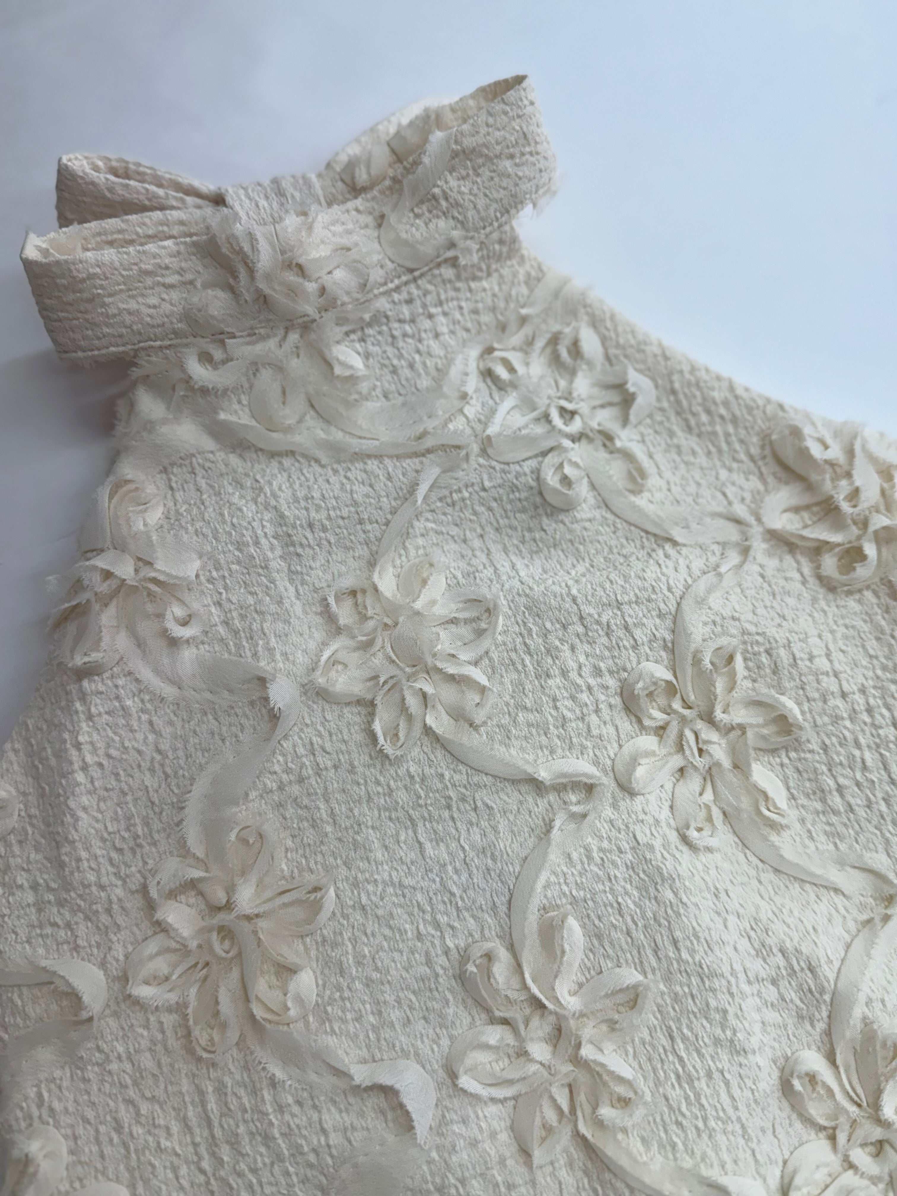 Ava Flower Faux Fur Dress