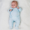 Blue Cotton Embroidered Babygrow