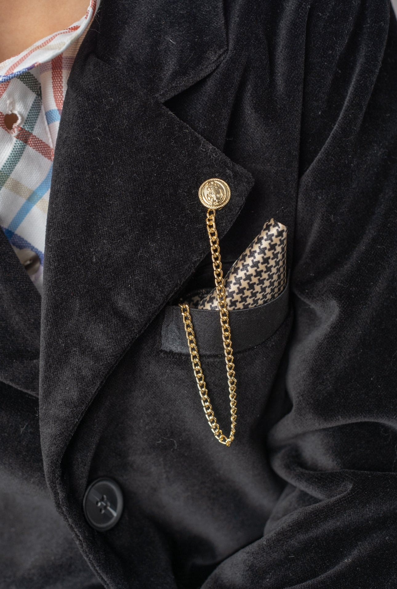 Charlie Black Velour Boy's Blazer