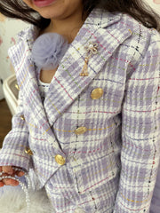Violet Tweed Girls Blazer - Petite Maison Kids