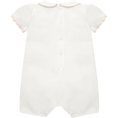 Louise Girls White Floral Detail Summer Romper