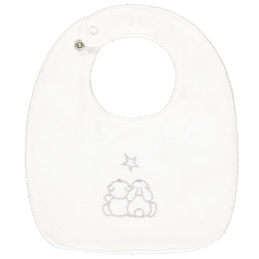 Teddie Grey Star Print Bib Gift Set
