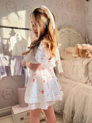 Tulip Cotton Blouse and Shorts Set