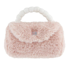 Pink Plush Rattle Purse for Baby