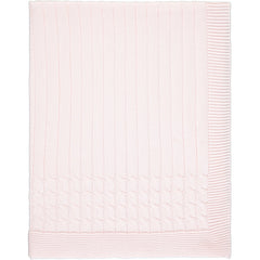 Gillian Pink Knit Baby Blanket