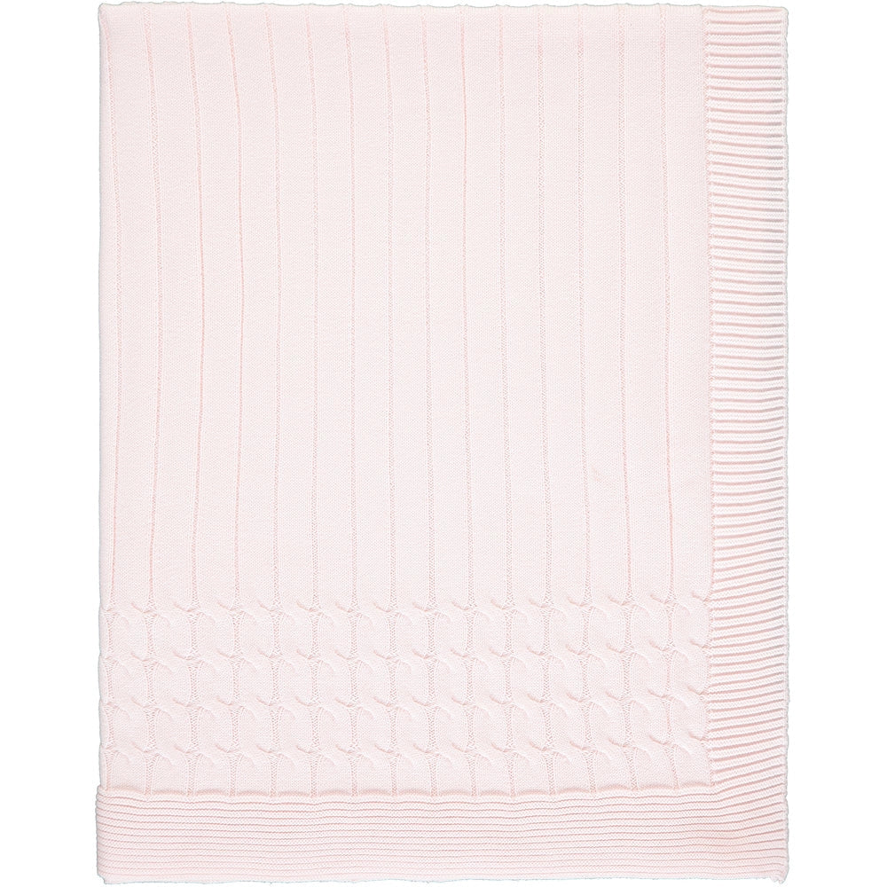 Gillian Pink Knit Baby Blanket