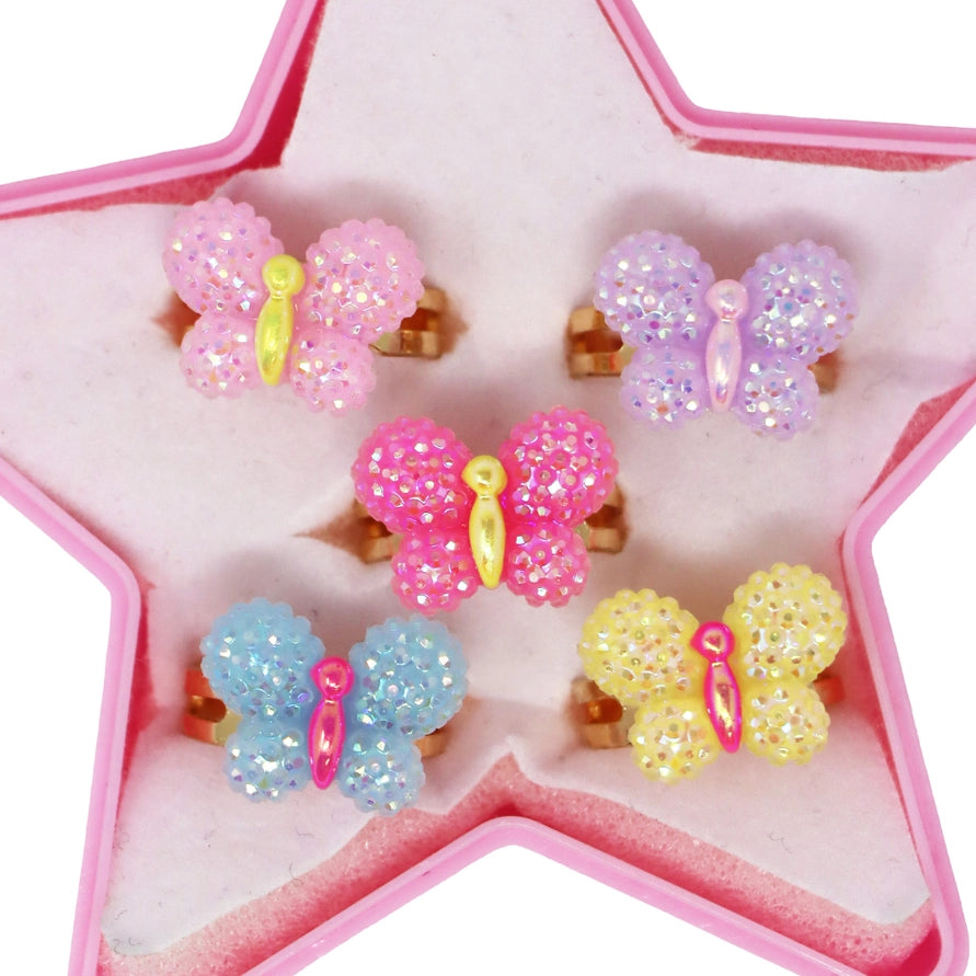 Sparkle Butterfly Rings Pack