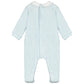 Malcolm Blue Cotton Knit Babygrow and Hat Set