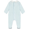 Malcolm Blue Cotton Knit Babygrow and Hat Set