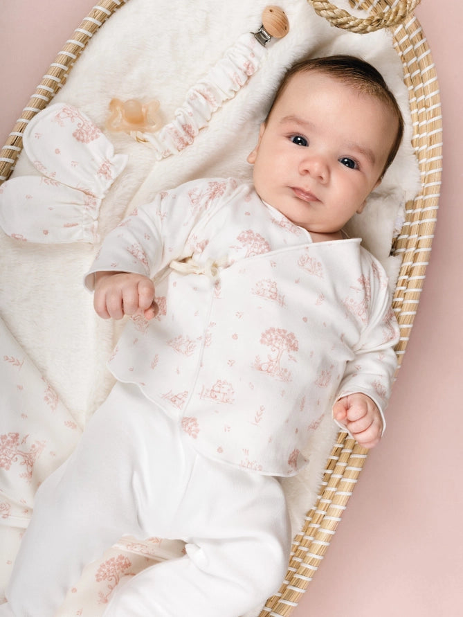 Mon Cheri Baby Girl Pink Gift Set with Hat & Mittens