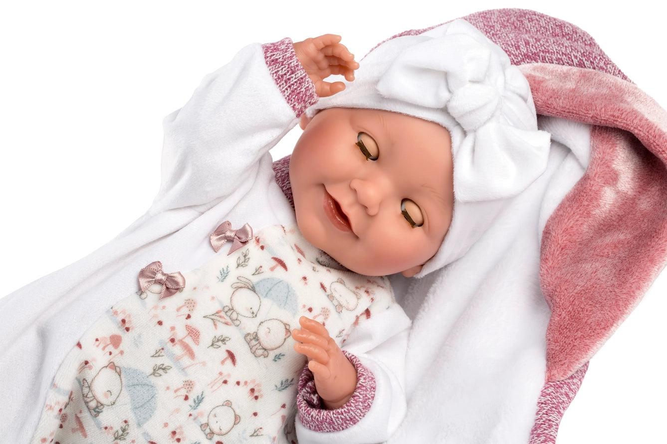Newborn Doll Cora with Blanket — 16.5 in Lifelike Baby Doll