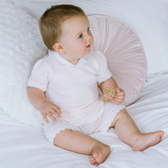 Judith Pink Girls Knit Top and Shorts Set