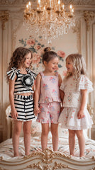 Tulip Cotton Blouse and Shorts Set - Petite Maison Kids