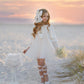 Sienna White Pleated Dress