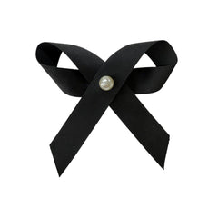 Ava Black Satin Hair Clip - Petite Maison Kids