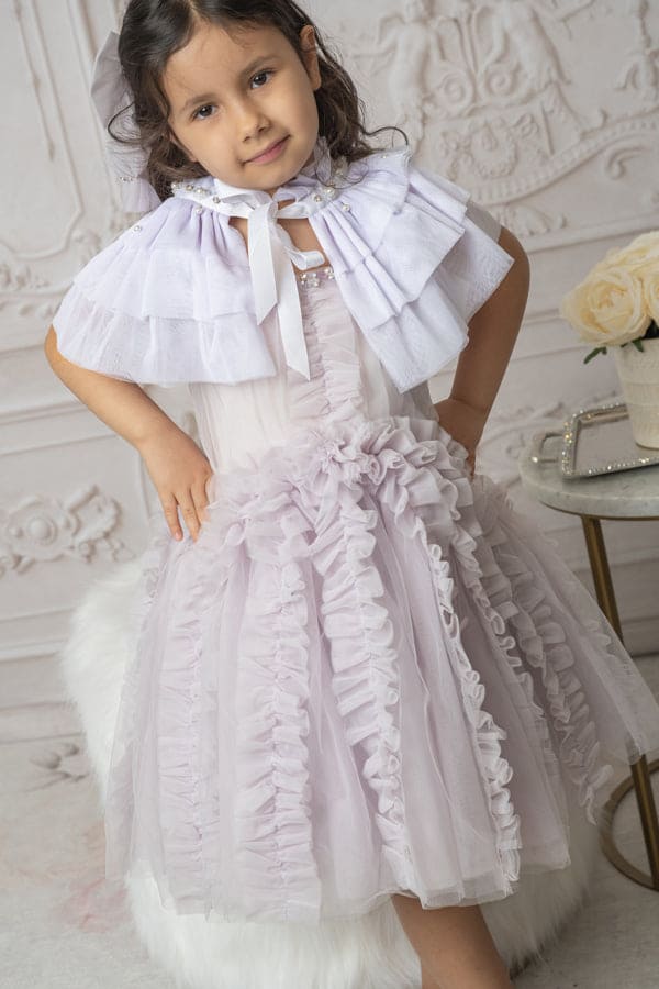 Ariel Lavender Victorian Tulle Cape