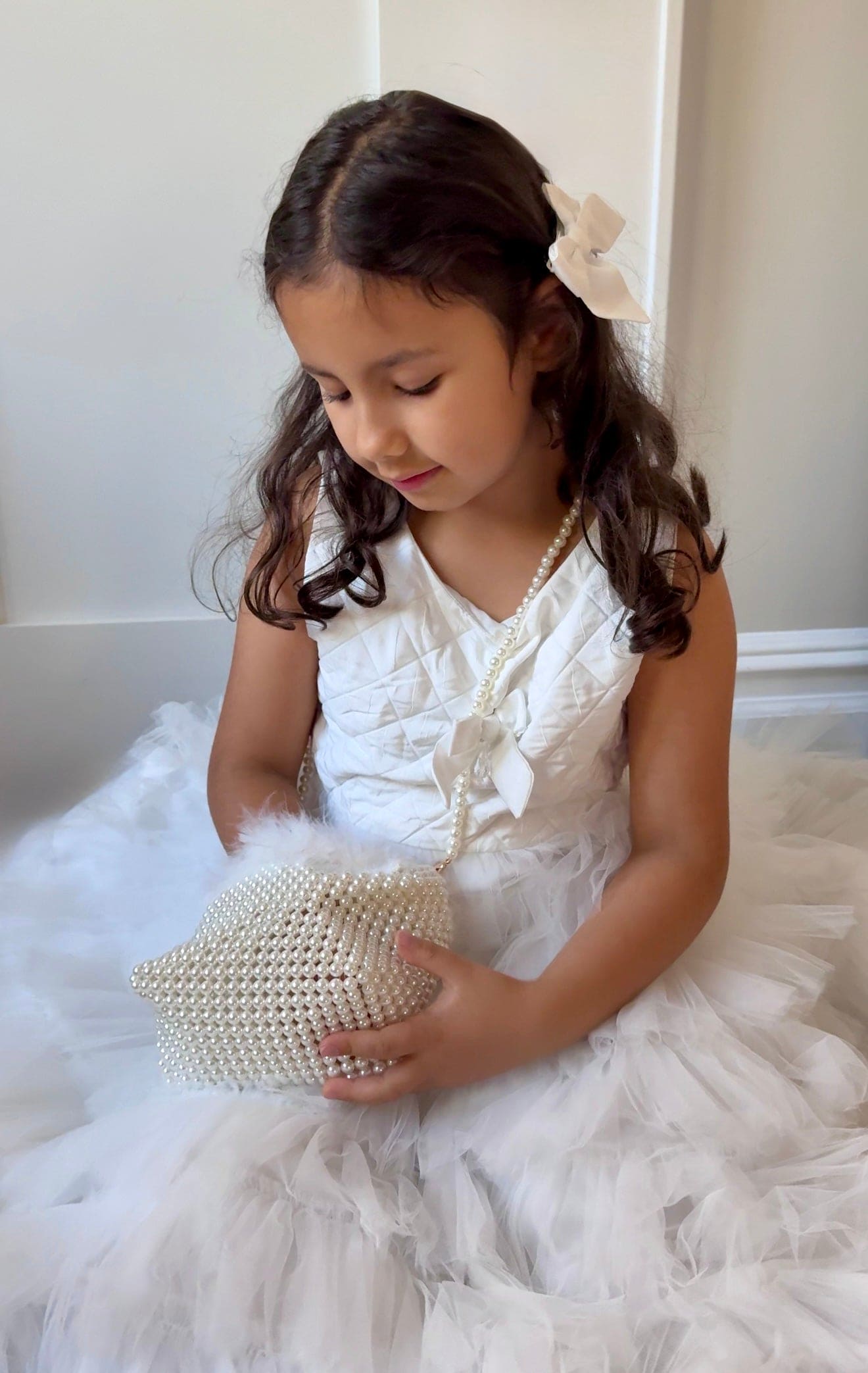 Pearl Handle Pouch Bag