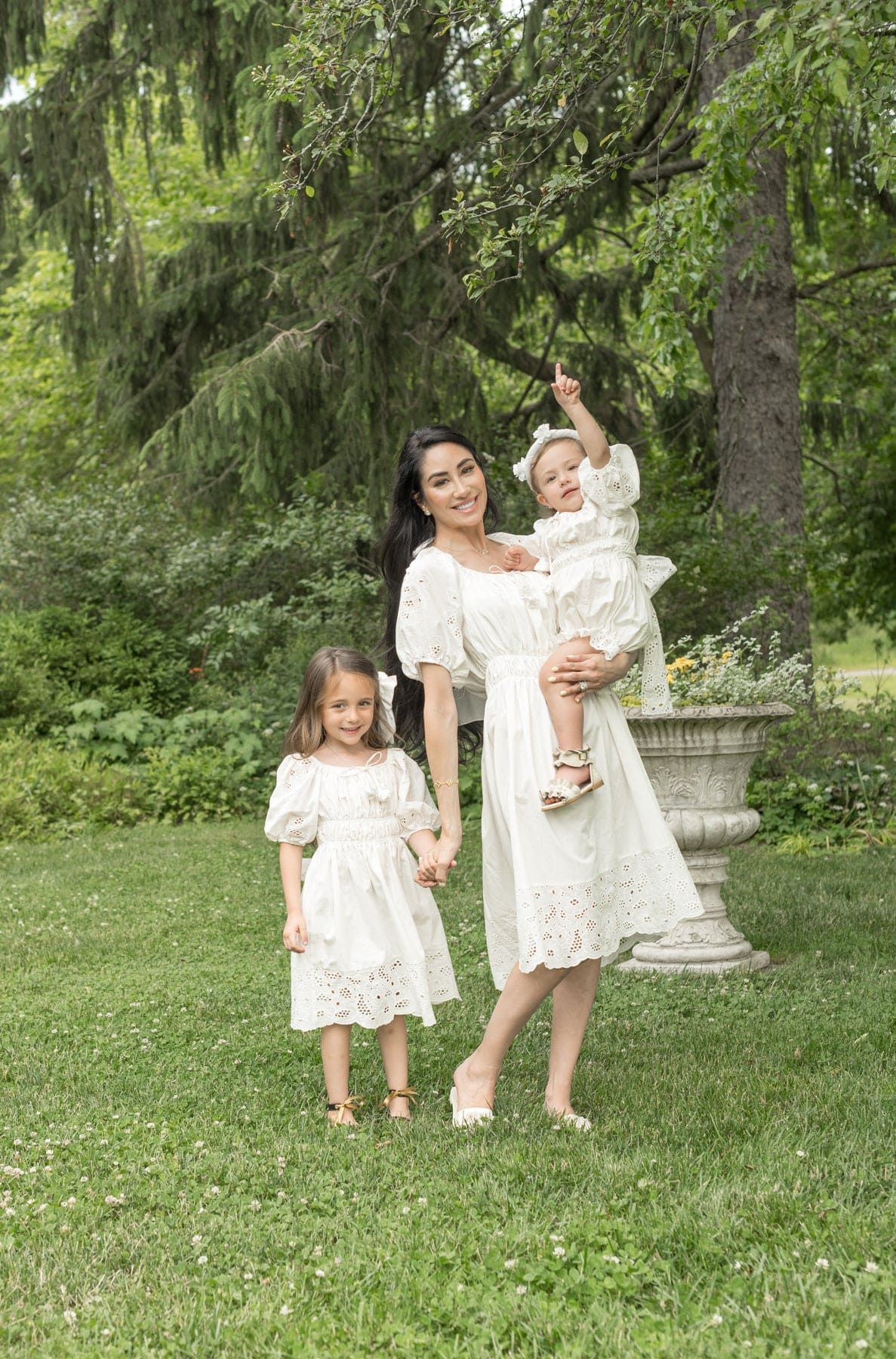 Blanca White Cotton Mom Dress