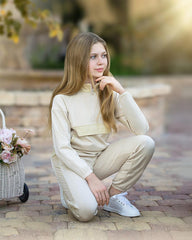 Beige Modal Track Suit
