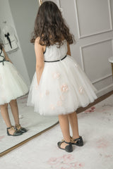 Giselle Ivory Criss-Cross Tulle Dress