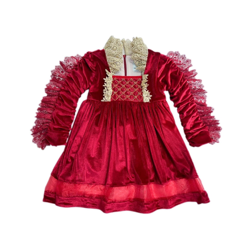 Victoria Red Velvet Dress